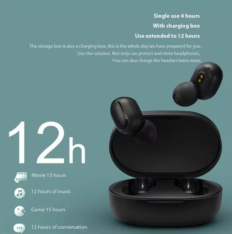 JC E6S TWS Wireless Bluetooth Earphone Stereo Earbuds Bluetooth 5.0 in Ear EarPods for iPhone Android  With Charging Case Stereo Quality  Touch Control