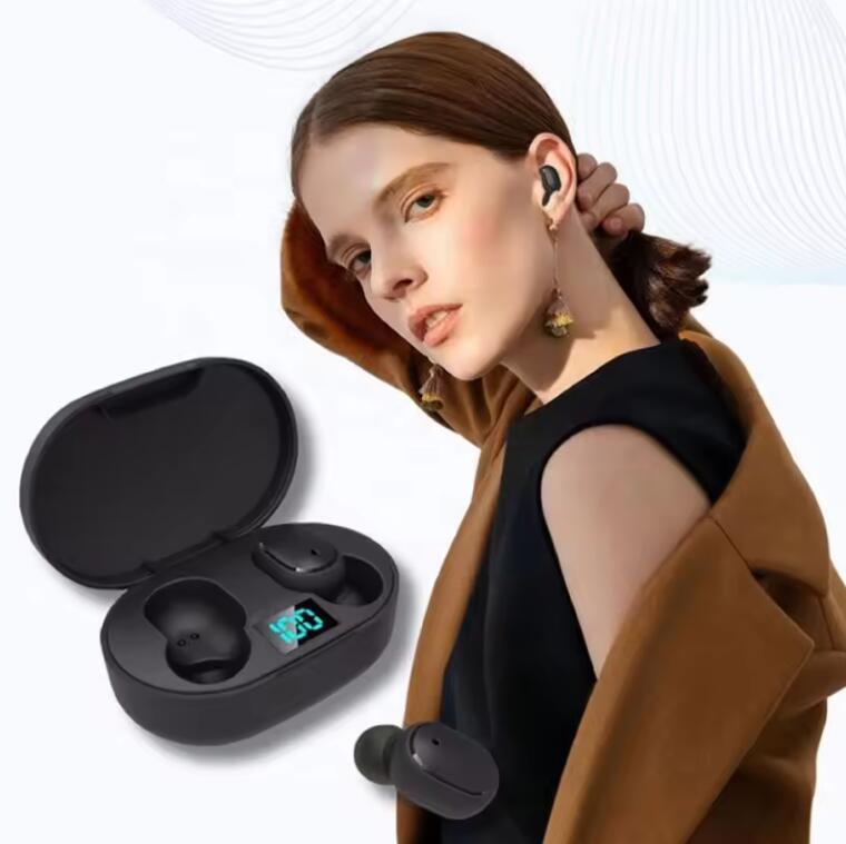 JC E6S TWS Wireless Bluetooth Earphone Stereo Earbuds Bluetooth 5.0 in Ear EarPods for iPhone Android  With Charging Case Stereo Quality  Touch Control