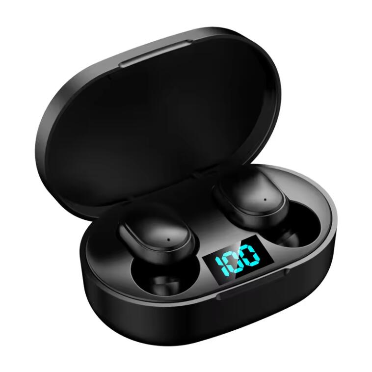 JC E6S TWS Wireless Bluetooth Earphone Stereo Earbuds Bluetooth 5.0 in Ear EarPods for iPhone Android  With Charging Case Stereo Quality  Touch Control