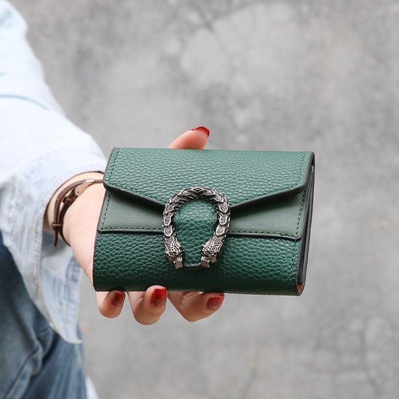 JC women wallets  Korean version retro versatile foldable wallet women multi-layer wallets lady purse and handbags PU handbag for women