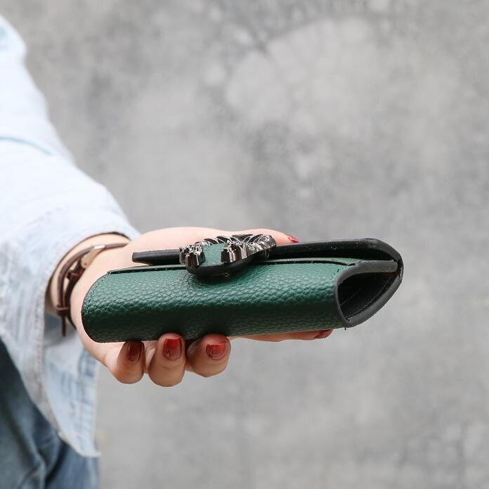 JC women wallets  Korean version retro versatile foldable wallet women multi-layer wallets lady purse and handbags PU handbag for women