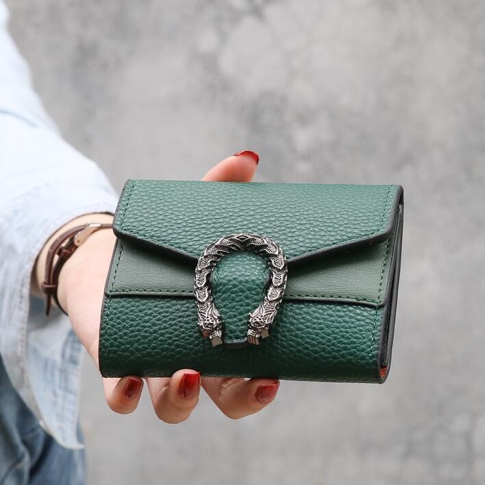 JC women wallets  Korean version retro versatile foldable wallet women multi-layer wallets lady purse and handbags PU handbag for women