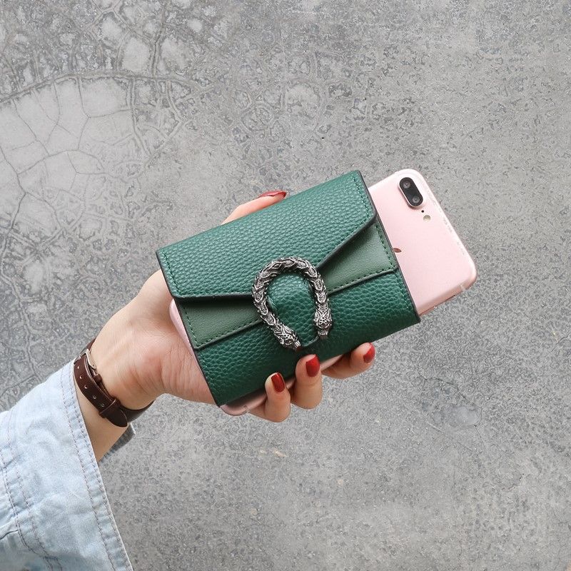 JC women wallets  Korean version retro versatile foldable wallet women multi-layer wallets lady purse and handbags PU handbag for women