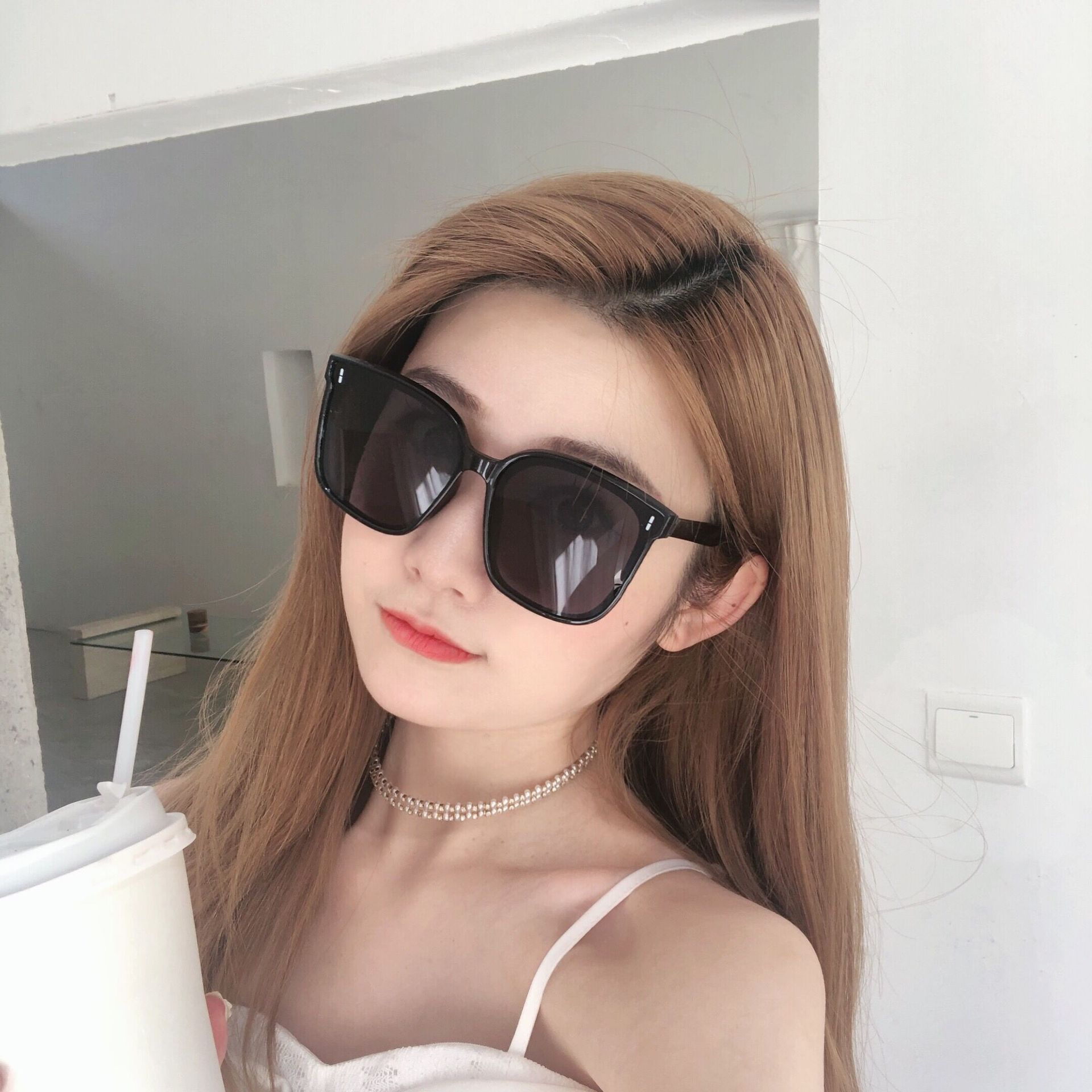 JC 2024 New women glasses lady new retro trendy large-frame sunglasses for men and women anti-UV sunglasses driving sunshade glasses