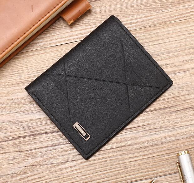 JC Men wallets 2024  Hot Sale Business Bifold PU Leather Wallet Credit Card Holders Short Purse For Men Minimalist  Wallet  Coin Bag Credit Card Wallet