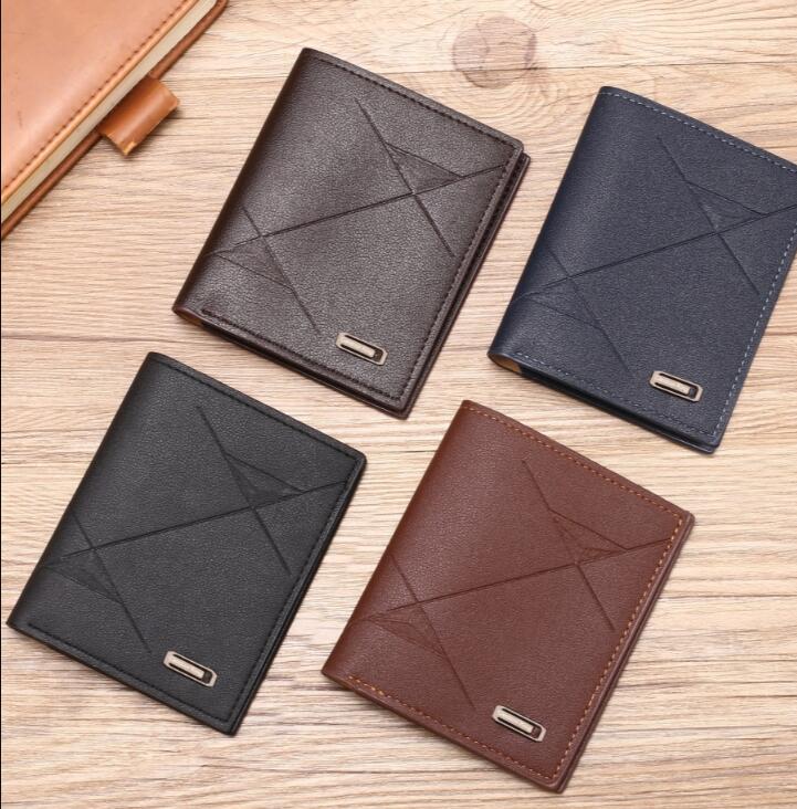 JC Men wallets 2024  Hot Sale Business Bifold PU Leather Wallet Credit Card Holders Short Purse For Men Minimalist  Wallet  Coin Bag Credit Card Wallet