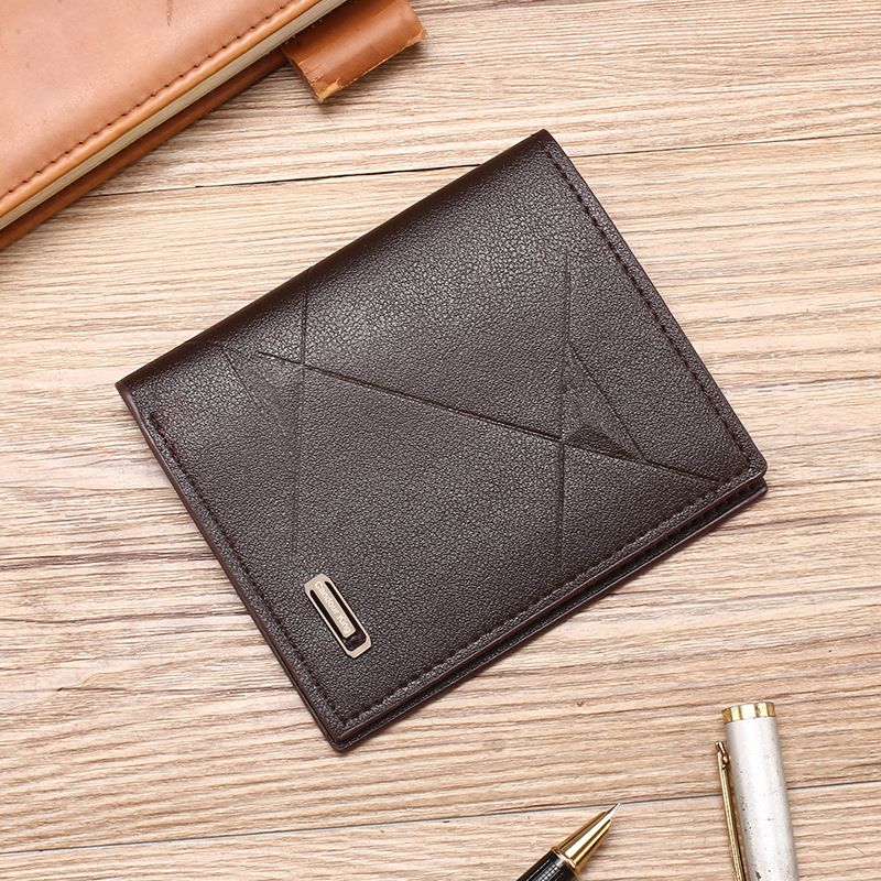 JC Men wallets 2024  Hot Sale Business Bifold PU Leather Wallet Credit Card Holders Short Purse For Men Minimalist  Wallet  Coin Bag Credit Card Wallet