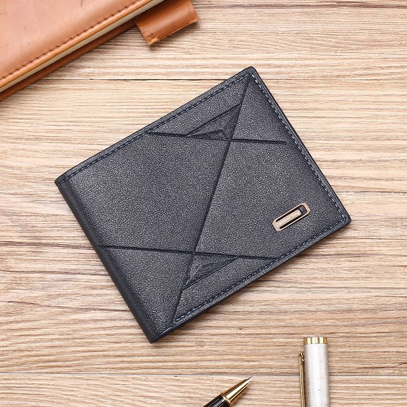 JC Men wallets 2024  Hot Sale Business Bifold PU Leather Wallet Credit Card Holders Short Purse For Men Minimalist  Wallet  Coin Bag Credit Card Wallet