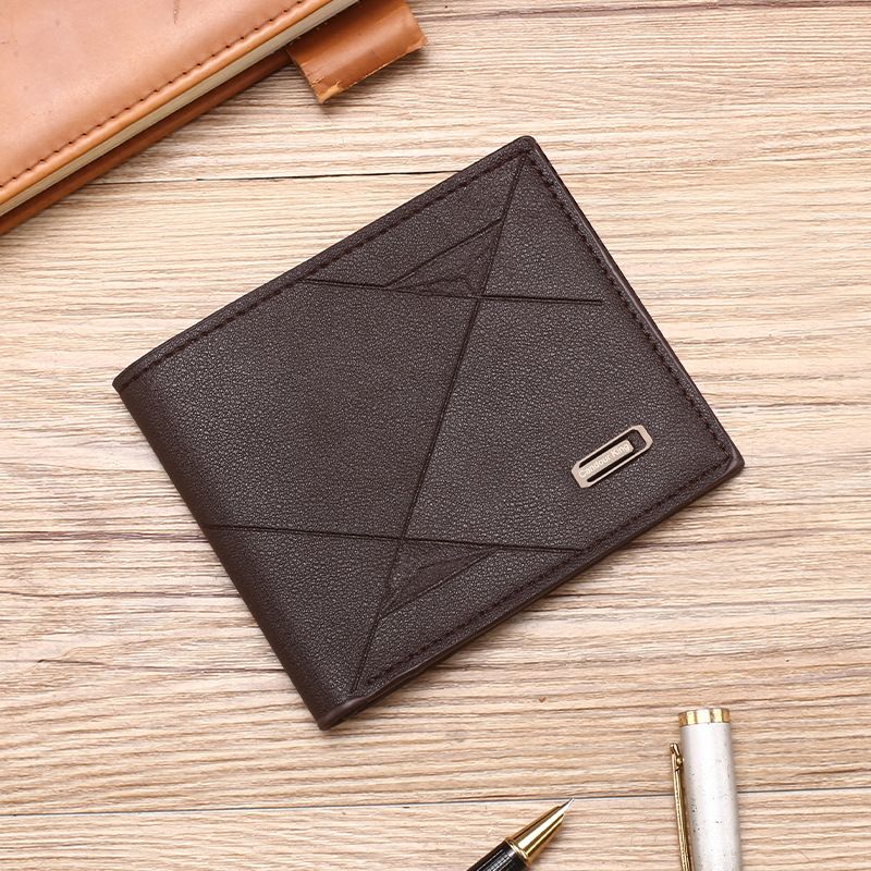 JC Men wallets 2024  Hot Sale Business Bifold PU Leather Wallet Credit Card Holders Short Purse For Men Minimalist  Wallet  Coin Bag Credit Card Wallet