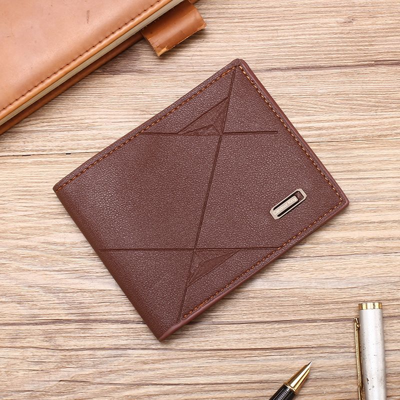 JC Men wallets 2024  Hot Sale Business Bifold PU Leather Wallet Credit Card Holders Short Purse For Men Minimalist  Wallet  Coin Bag Credit Card Wallet