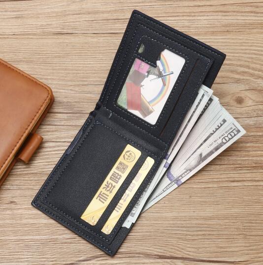 JC Men wallets 2024  Hot Sale Business Bifold PU Leather Wallet Credit Card Holders Short Purse For Men Minimalist  Wallet  Coin Bag Credit Card Wallet