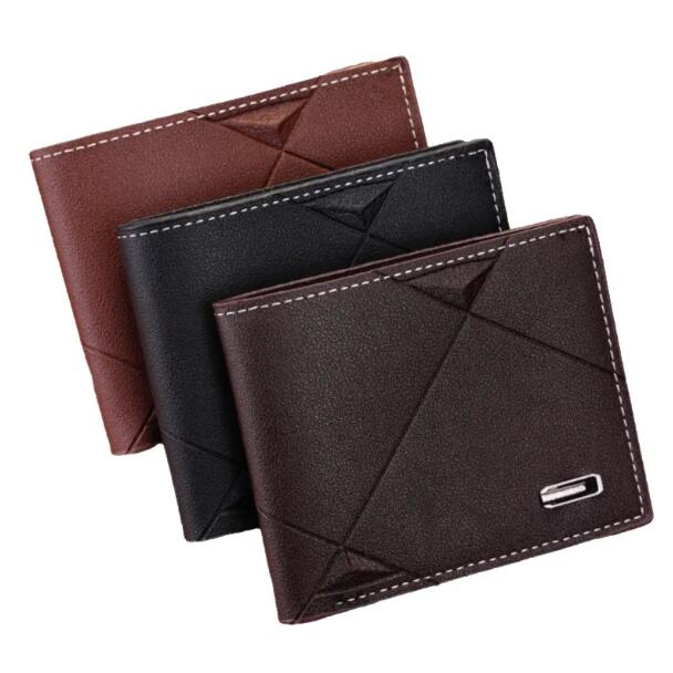 JC Men wallets 2024  Hot Sale Business Bifold PU Leather Wallet Credit Card Holders Short Purse For Men Minimalist  Wallet  Coin Bag Credit Card Wallet