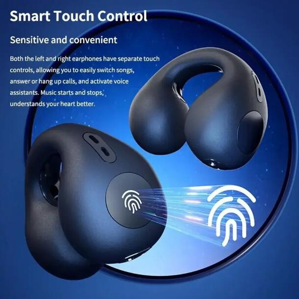 JC TWS Bt5.3 HiFi Sound Wireless Bluetooth earphone Headset HD Call In Ear Sports Pods Gaming Earphone Bone Conduction Headphones ear clip earbuds