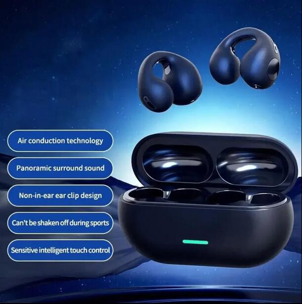 JC TWS Bt5.3 HiFi Sound Wireless Bluetooth earphone Headset HD Call In Ear Sports Pods Gaming Earphone Bone Conduction Headphones ear clip earbuds
