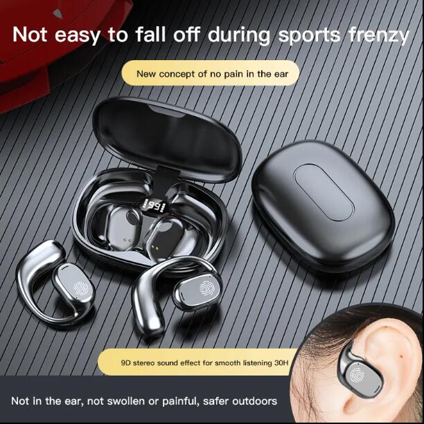 JC GT280 Wireless bluetooth earphone Noise Canceling LED Display Stereo earpods With Ear Hooks Headphones  For Smart Phone Computer Laptop