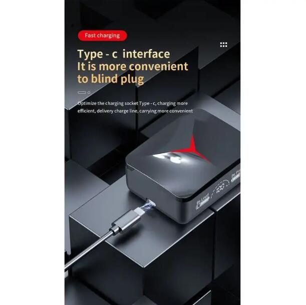 JC wireless bluetooth earphones M90 Pro TWS BT Earphones True Wireless Earbuds Noise Cancelling LED Digital Display Gaming Stereo Earbuds M90 pro