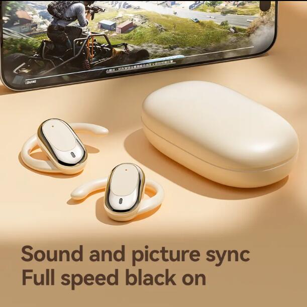 JC 2025 Best-Selling Sport LED In-Ear Bluetooth Earphones wireless Smart Touch Control Long Battery Life High Sound Quality Waterproof Feature JC Earbuds with Sport Climb Earhook Wireless In-Ear