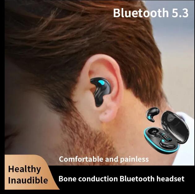 JC X55 invisible Sleeping Earbuds Wireless earphone bluetooth Mini  Noise Reduction TWS BT 5.3 HD Call Stereo Earphone Headsets  Wireless Earphones Invisible Mini Sleep Earbuds