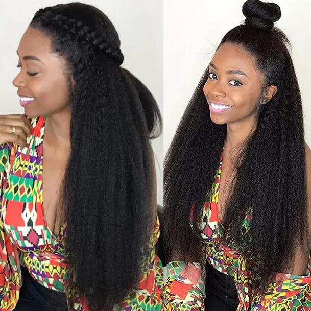 JC  women Lace medium split long Closure Wigs Kinky Straight 13X6 Hd Lace Frontal Wig Vietnamese HAIR Wigs 
for lady ladies