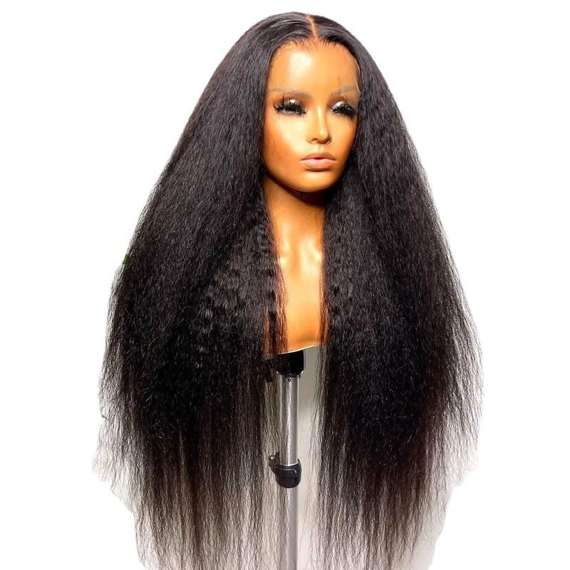 JC  women Lace medium split long Closure Wigs Kinky Straight 13X6 Hd Lace Frontal Wig Vietnamese HAIR Wigs 
for lady ladies