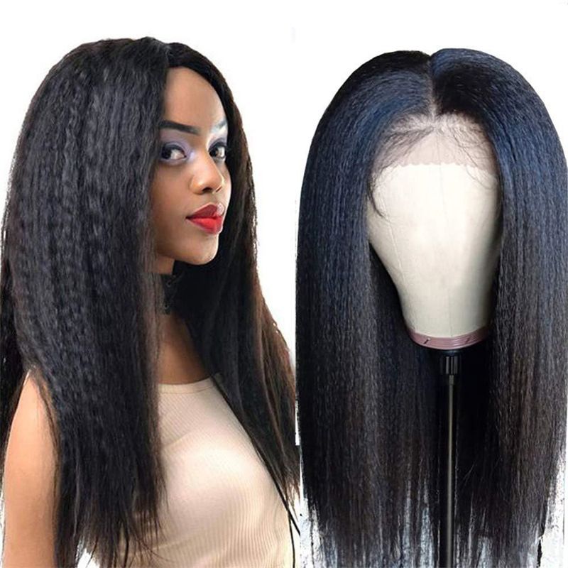 JC  women Lace medium split long Closure Wigs Kinky Straight 13X6 Hd Lace Frontal Wig Vietnamese HAIR Wigs 
for lady ladies
