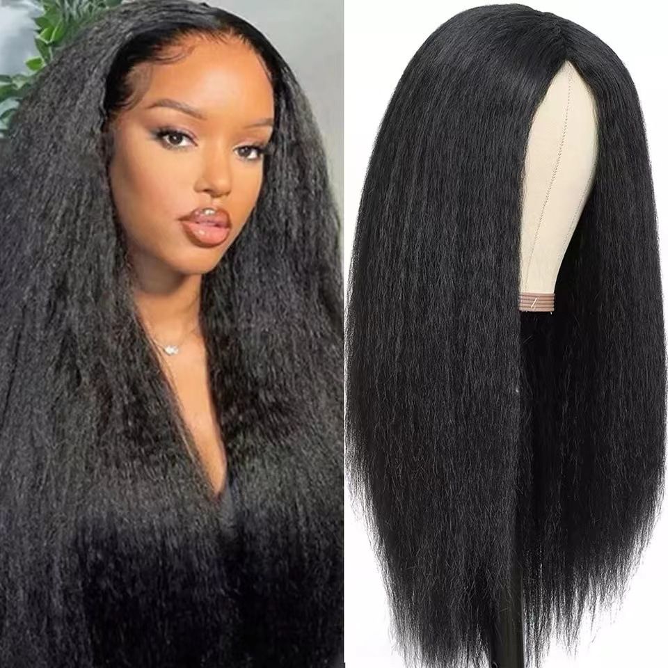 JC  women Lace medium split long Closure Wigs Kinky Straight 13X6 Hd Lace Frontal Wig Vietnamese HAIR Wigs 
for lady ladies
