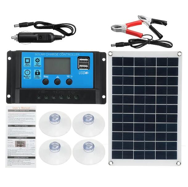 JC 12V/24V 20A/30A Solar Ladegerat Controller Solar Panel  Charge Controller Lithium Battery Lead Acid Battery 12V 24V