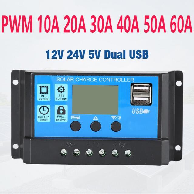 JC 12V/24V 20A/30A Solar Ladegerat Controller Solar Panel  Charge Controller Lithium Battery Lead Acid Battery 12V 24V