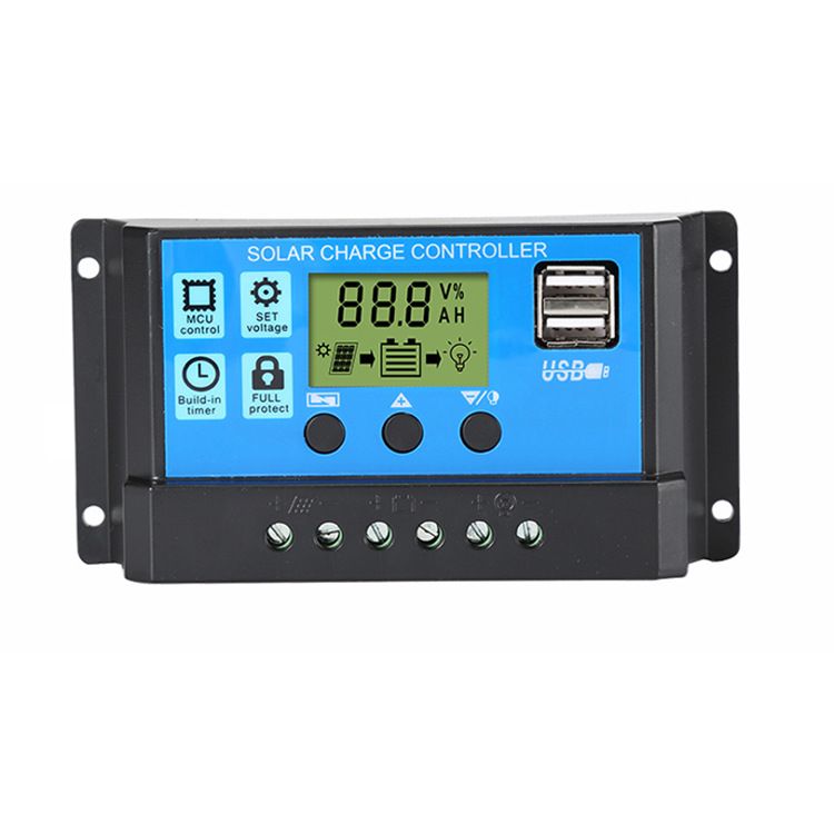 JC 12V/24V 20A/30A Solar Ladegerat Controller Solar Panel  Charge Controller Lithium Battery Lead Acid Battery 12V 24V
