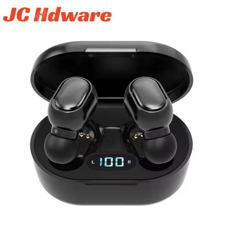 JC E6S TWS Wireless Bluetooth Earphone Stereo Earbuds Bluetooth 5.0 in Ear EarPods for iPhone Android  With Charging Case Stereo Quality  Touch Control