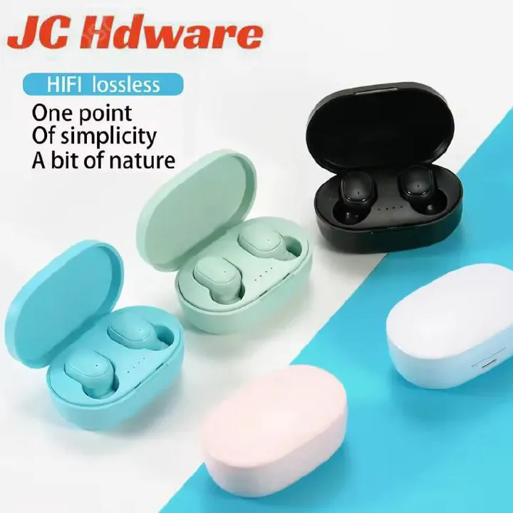JC A6S TWS Wireless Bluetooth Earphone Stereo Earbuds Bluetooth 5.0 in Ear EarPods for iPhone Android  With Charging Case Stereo Quality  Touch Control