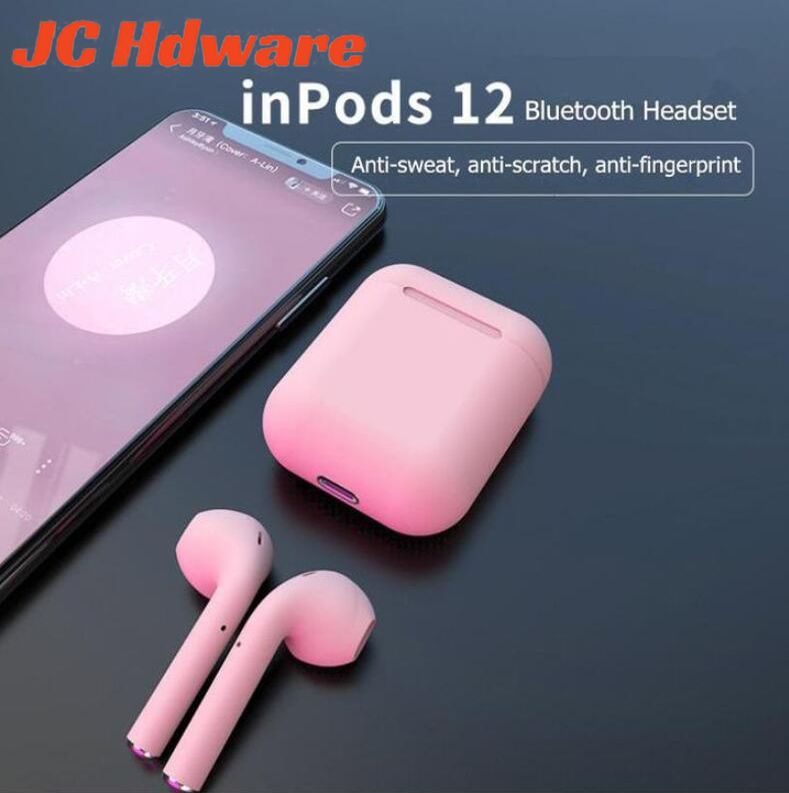 JC i12 TWS Macaronian wireless Bluetooth Earphone Wireless Popup earbuds in Ear earpods FOR  huawei xiaomi iphone