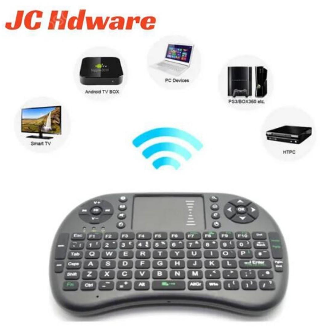 JC i8 USB Wireless Keyboards Touchpad Air Mouse bluetooth Play Game Remote Control For Smart TV Android TV BOX