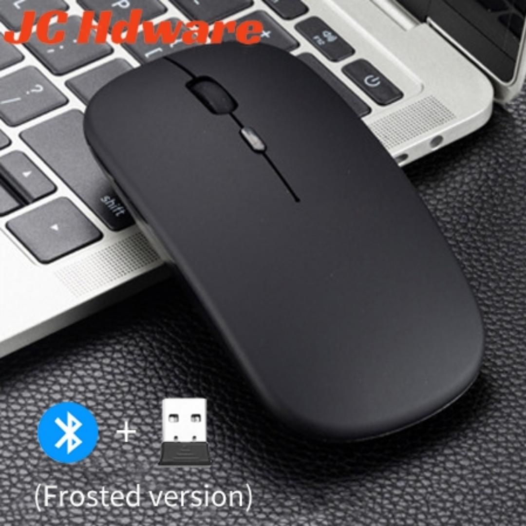 JC Ultra slim mice Rechargeable Wireless Mouse for iMac Pc Computer PC with USB Receiver for PC Laptop Computer