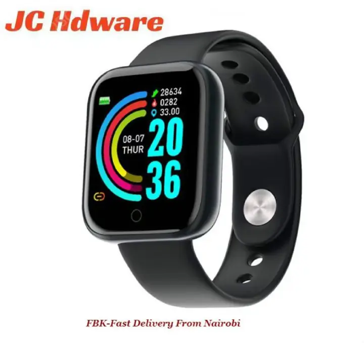 JC 2024 Y68 Smartwatches(no separate charger needed) bluetooth smart Watches Smartwatch Relogio Inteligente  Inteligente Smarth Full Touch Screen Y68 D20 Smart Watch For Christmas Gifts