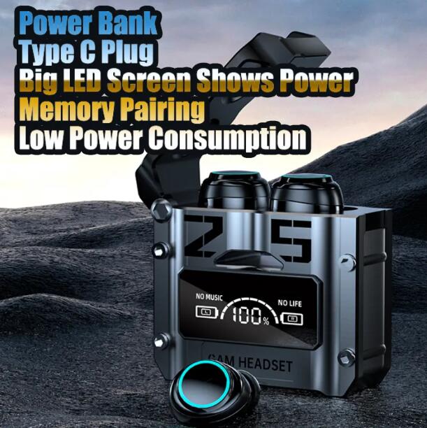 JC M25 Wireless Bluetooth earphones TWS Gaming Headset New Design Noise Reduction Waterproof Earphones Touch Control Earbuds Noise Cancelling for Gaming Computer Mobile Phone