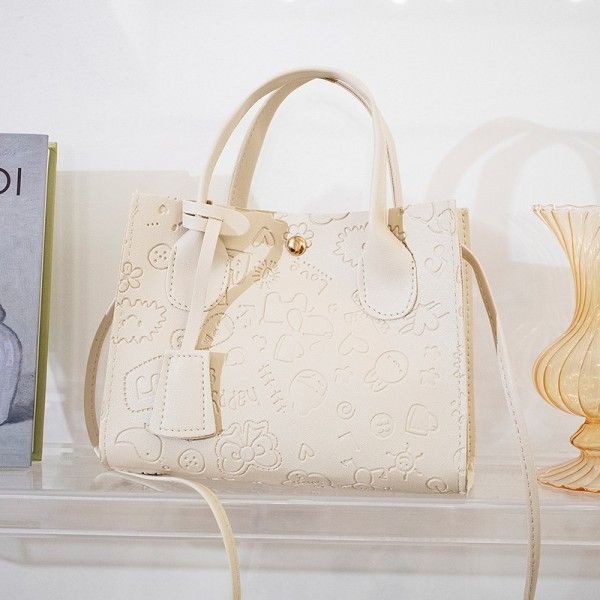 Women's exquisite workmanship printed stylish hand-held crossbody bag