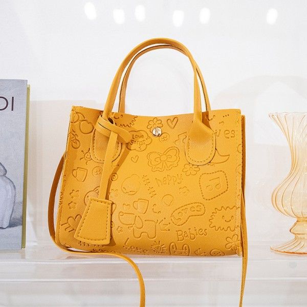 Women's exquisite workmanship printed stylish hand-held crossbody bag