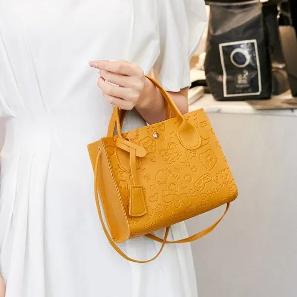 Women's exquisite workmanship printed stylish hand-held crossbody bag