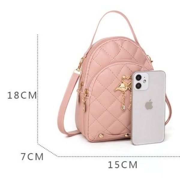 Women's Exquisite Workmanship Swan Pendant Embroidered Double Deck Carry-On Backpack  Fashion Backpacks