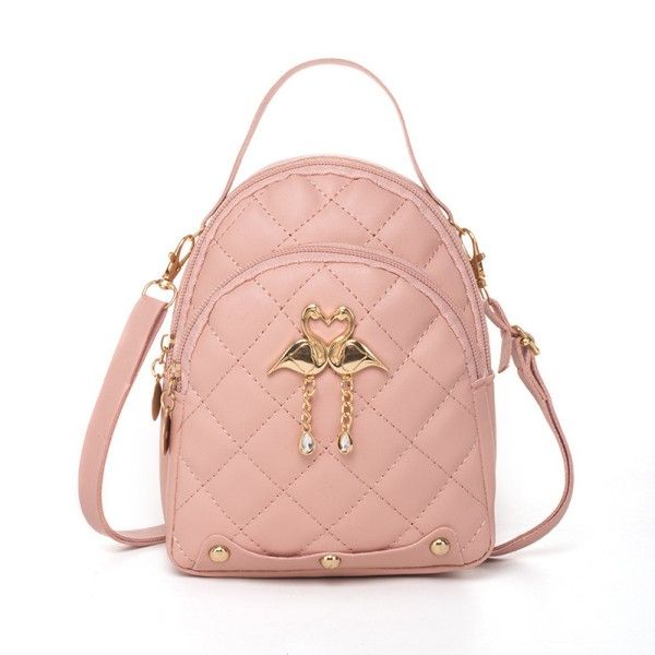 Women's Exquisite Workmanship Swan Pendant Embroidered Double Deck Carry-On Backpack  Fashion Backpacks