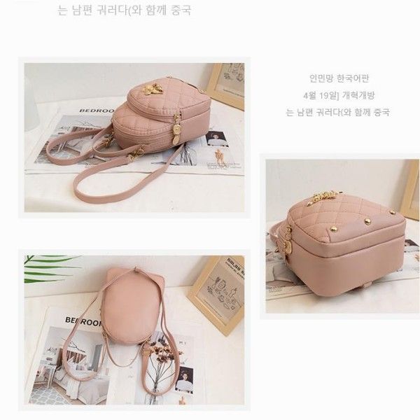 Women's Exquisite Workmanship Swan Pendant Embroidered Double Deck Carry-On Backpack  Fashion Backpacks