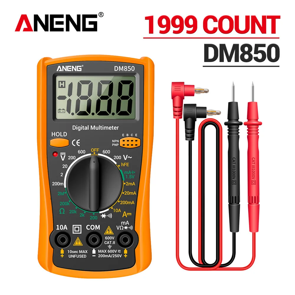 Digital Multimeter Automatic Professional 1999 Counts Auto AC/DC Votage Tester Ohm Current Ammeter Detector Tool