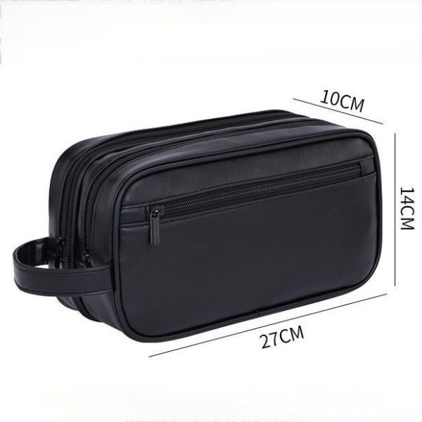 Portable Double Deck Men's Toiletry Bag Large Capacity Toiletry Bag For Business Travel  Cosmetic Bags & Cases