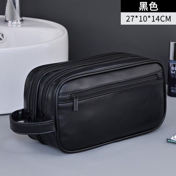 Portable Double Deck Men's Toiletry Bag Large Capacity Toiletry Bag For Business Travel  Cosmetic Bags & Cases