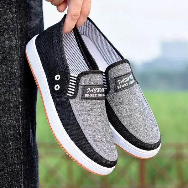 Men's Casual Breathable Anti-Slip And Wear-Resistant Canvas Board Shoes