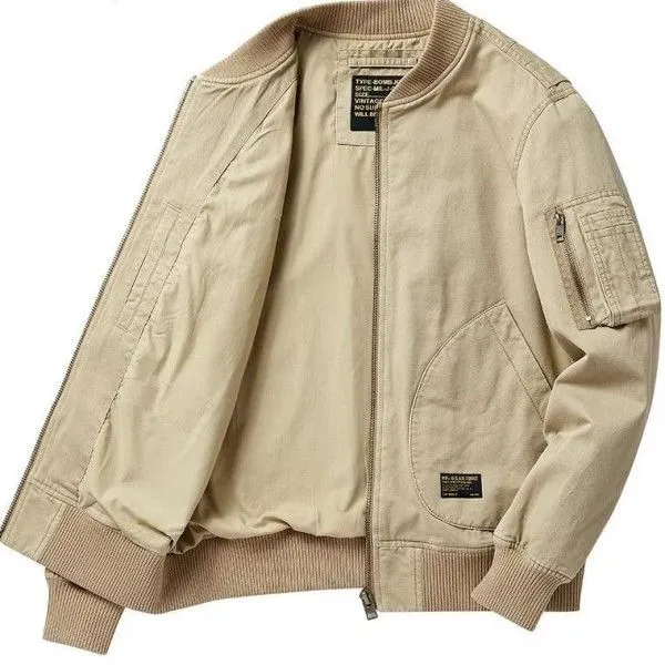 Vintage Baseball Jacket Bomber Jacket Casual Work Shirt For Men Jackets & Coats