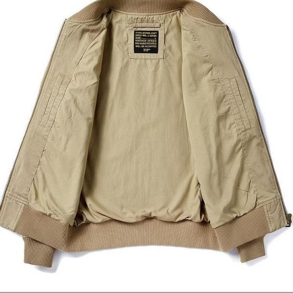 Vintage Baseball Jacket Bomber Jacket Casual Work Shirt For Men Jackets & Coats
