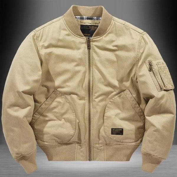 Vintage Baseball Jacket Bomber Jacket Casual Work Shirt For Men Jackets & Coats