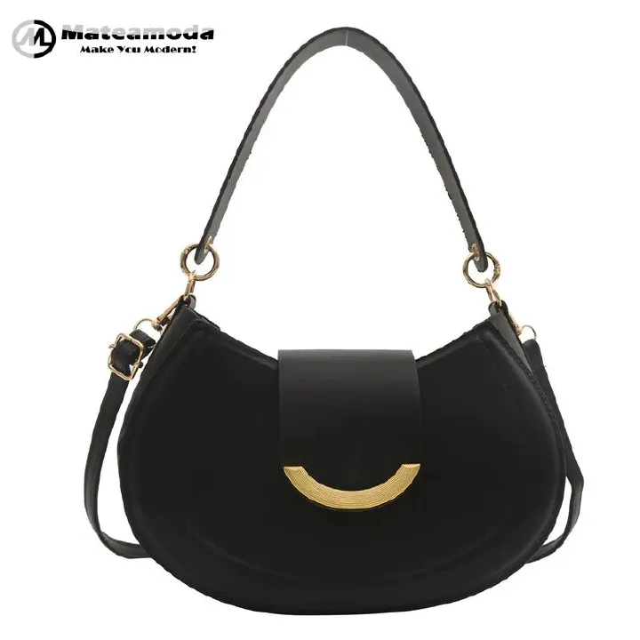 Mateamoda Elegant Solid Pattern Hobo Bag Crossbody Bag Underarm Handbag